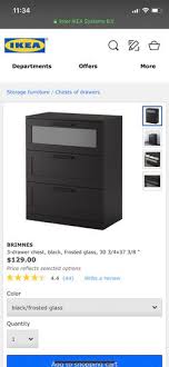 Ikea Brimnes 3 Drawer Dresser Black