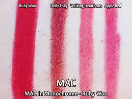 mac in monochrome ruby woo review