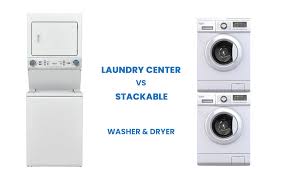 laundry center vs stackable washer