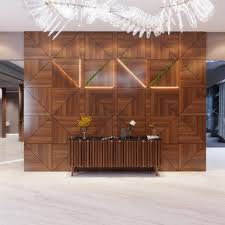Wooden Angular Paneling House Wall
