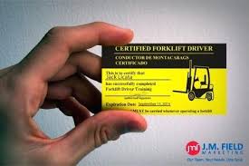 Forklift Operator Certification Card Template Certificate Templates