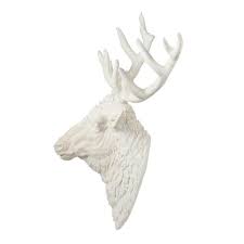 A B Home Aged White Darby Deer Head