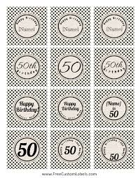 50th birthday cupcake toppers free