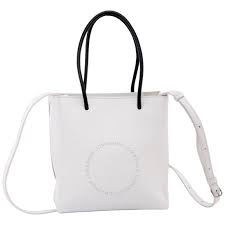 Balenciaga Ladies White Leather XXS Shopping North South Tote Bag