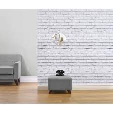 White Brick Wallpaper Wilko White