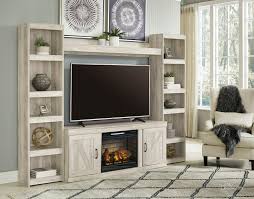 Bellaby Whitewash Entertainment Wall