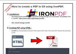 st html pdf c ironpdf