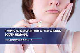 manage pain after wisdom tooth removal