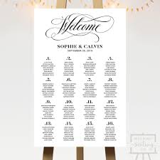 Welcome Script Wedding Seating Chart Seating Charts Signs