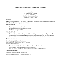 Cover Letter For Medical Administrative Assistant Cv Resume Example
