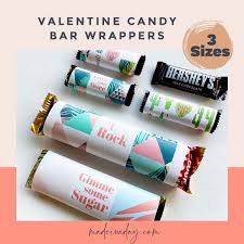 With just a few clicks of your computer mouse and a few sheets of printer paper, printing your own custom candy wrappers for different sized candies is easy. Tropical Valentine Candy Bar Wrapper Printables Made In A Day