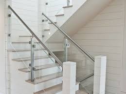 custom glass railing for stairs and