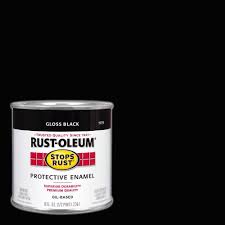 Rust Oleum Stops Rust 8 Oz Protective Enamel Gloss Black Paint