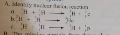Identify Nuclear Fusion Reaction