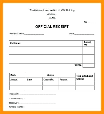 13 Official Receipts Samples Profesional Resume