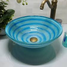 round glass basin sink washbasin faucet