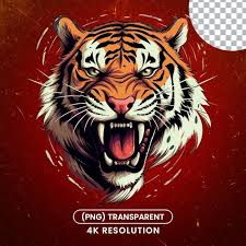premium psd tiger angry face