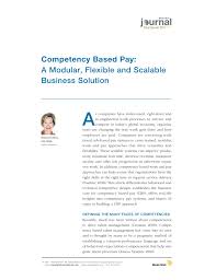 Competency Based Pay A Modular Flexible And Scalable Business