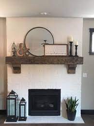 chunky textured wooden mantel for your