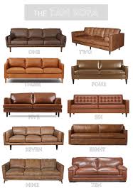 tan leather sofa round up
