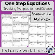 one step equations worksheet pdf unique