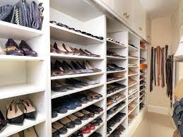 walk in closet with storage for shoes