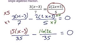 Solving Equations With Algebraic