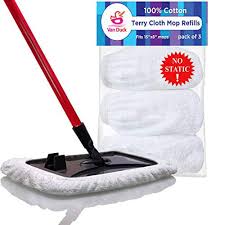 vanduck 100 cotton terry mop pads 15x8
