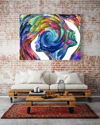 abstract two face canvas prints extra