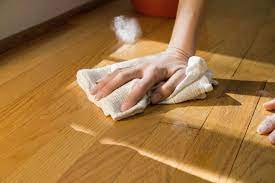to clean wood floors with soap and water