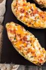 bacon  cheddar  sour cream and chive  twice baked potatoes