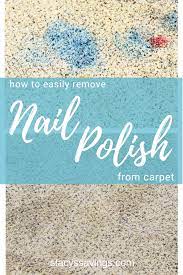 easily remove nail polish from carpet
