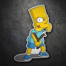 Tons of awesome bart simpson supreme wallpapers to download for free. Aufkleber Bart Simpson Mit Schleuder Webwandtattoo Com