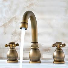 antique brass widespread bathroom sink