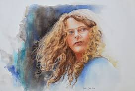 watercolor portrait painting portrait