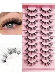 10 pairs cer lashes natural look