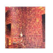 Kajaria Red Glass Mosaic Bathroom Tile