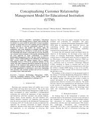 The desautels faculty of management is a faculty of mcgill university. Pdf Conceptualizing Customer Relationship Management Model For Educational Institution Utm