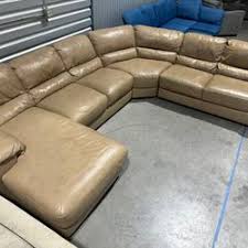 like new top grain leather sectional