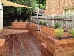 Deck Planter Box Ideas With Bench