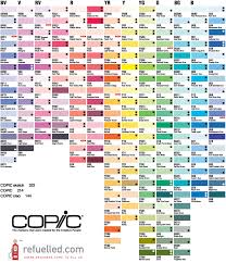 Copic Colours 1 Copic Color Chart Copic Marker Color