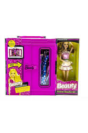 beauty wardrobe with toy barbie doll