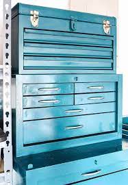 metal tool chest makeover the striped