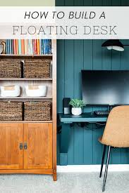 How to build a simple DIY floating wood desk perfect for a small