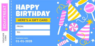 birthday gift voucher template design