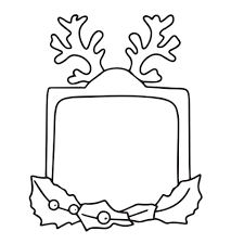 christmas frame in doodle style
