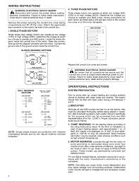 I have a motor on a table saw i purchased. Operational Instructions Wiring Instructions I Single Phase Motors Bell Gossett P76966e Booster Pumps 11 2hp User Manual Page 4 6