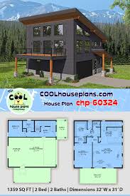 Prefab bunkies cabins cottages delivered ontario. Modern Style Garage Living Plan 40837 With 2 Bed 2 Bath 2 Car Garage Carriage House Plans Garage House Plans Garage Apartment Plan