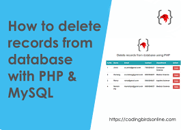 delete data from mysql database table