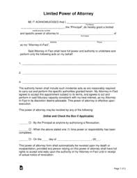 power of attorney form